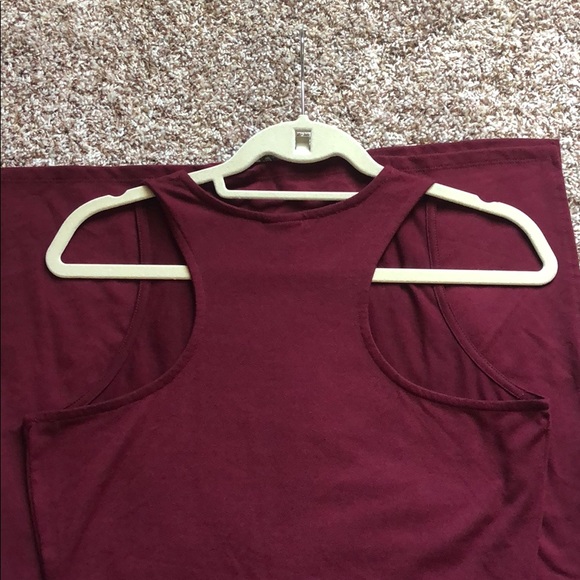 A New Day Maroon Cotton Midi Dress - Bodycon Fit - Picture 4 of 7